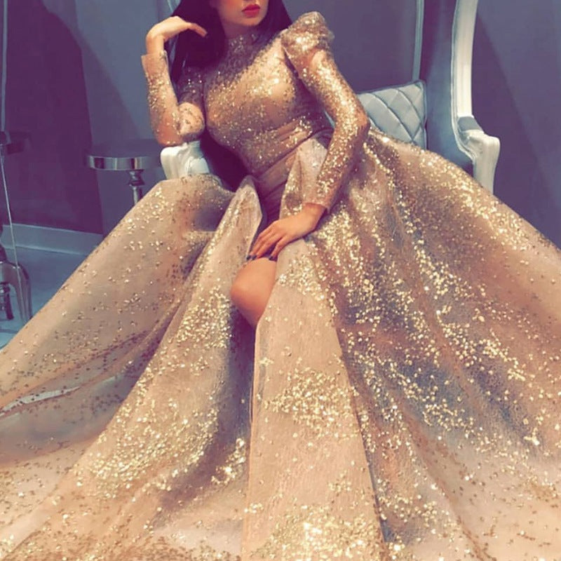 WOLFF | Hochgeschnittenes Sexy Maxi Abendkleid