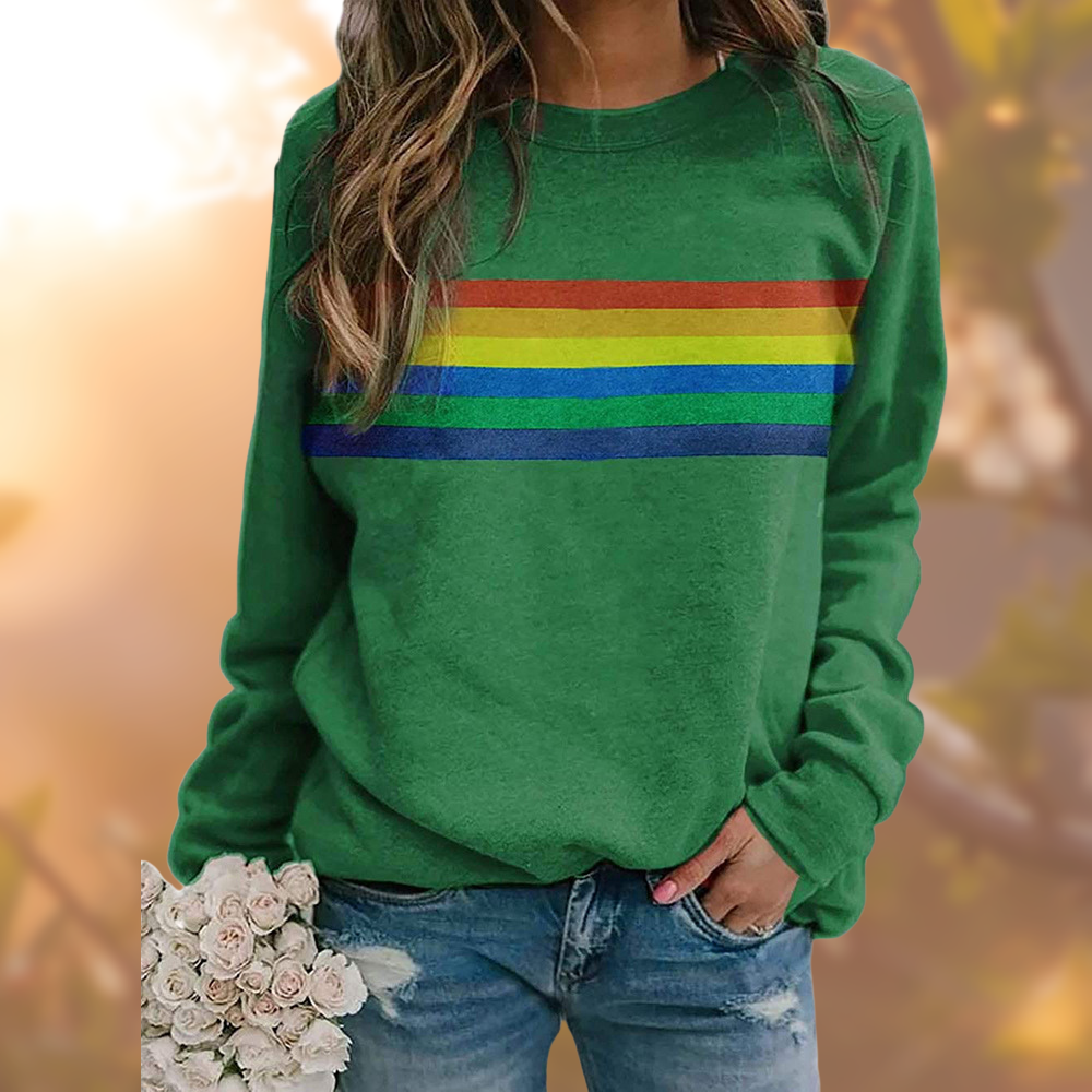 Heidi - Weicher Pullover mit Regenbogenmuster