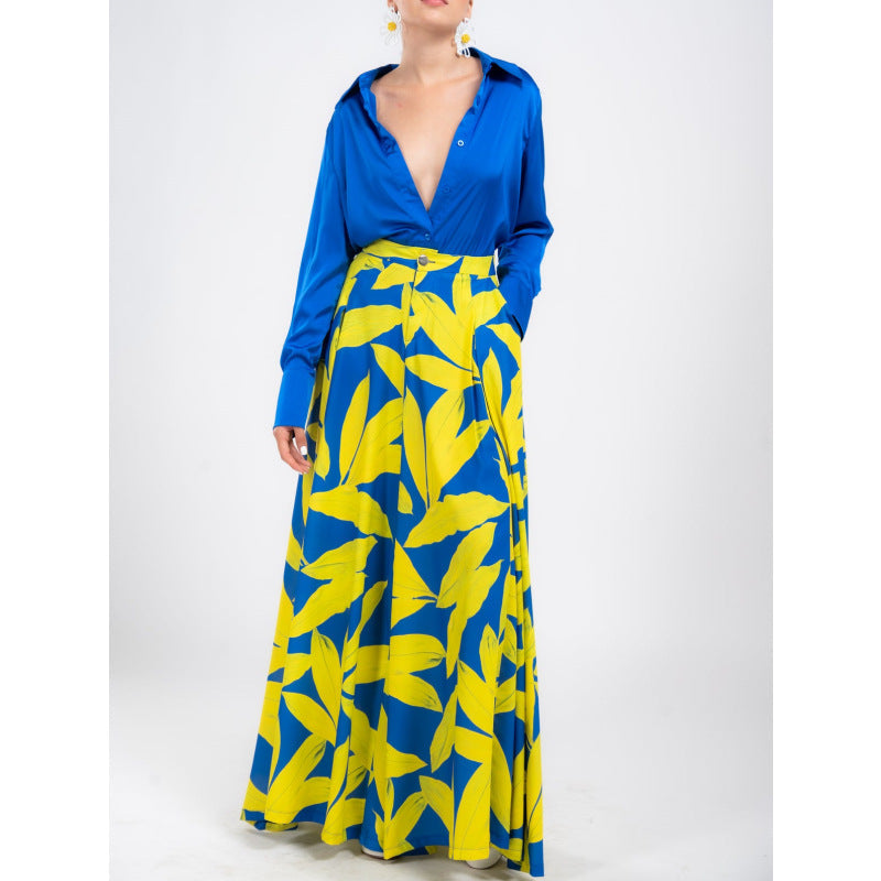 WOLFF | Bedrucktes Shirt Weit Beinform Hose Set