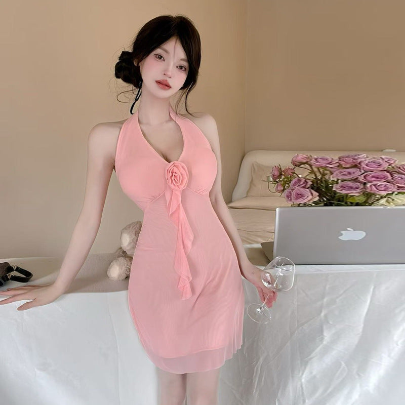 WOLFF | Halter Fransen Kurz Camisole Kleid