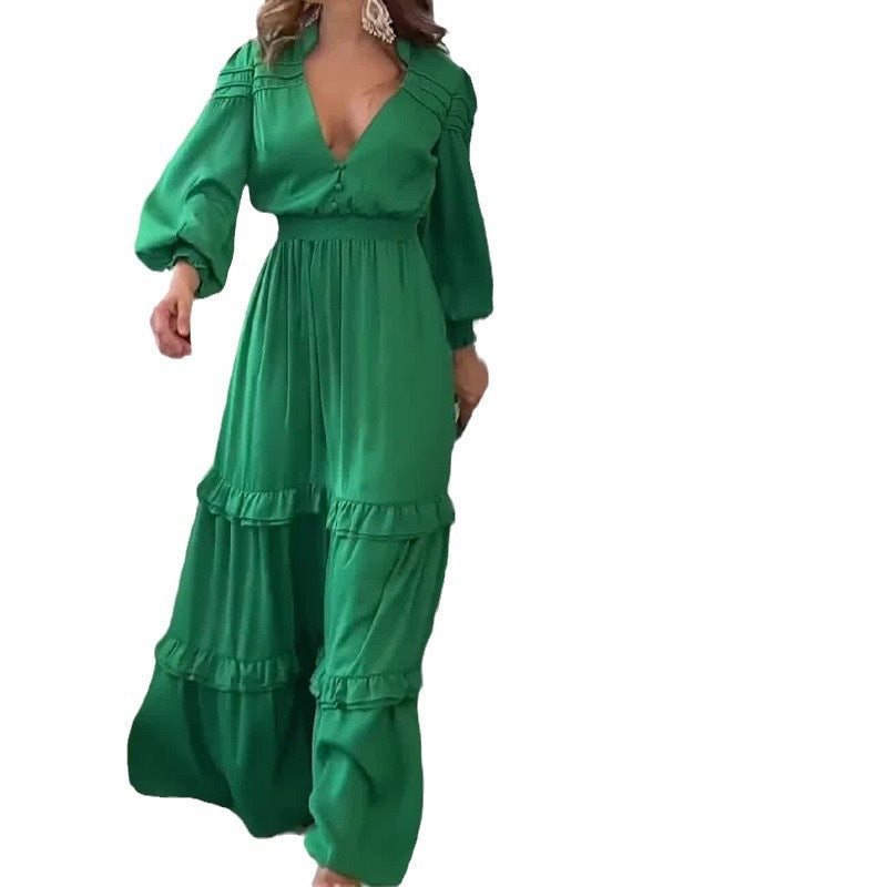 WOLFF | Patchwork Langarm Modekleid