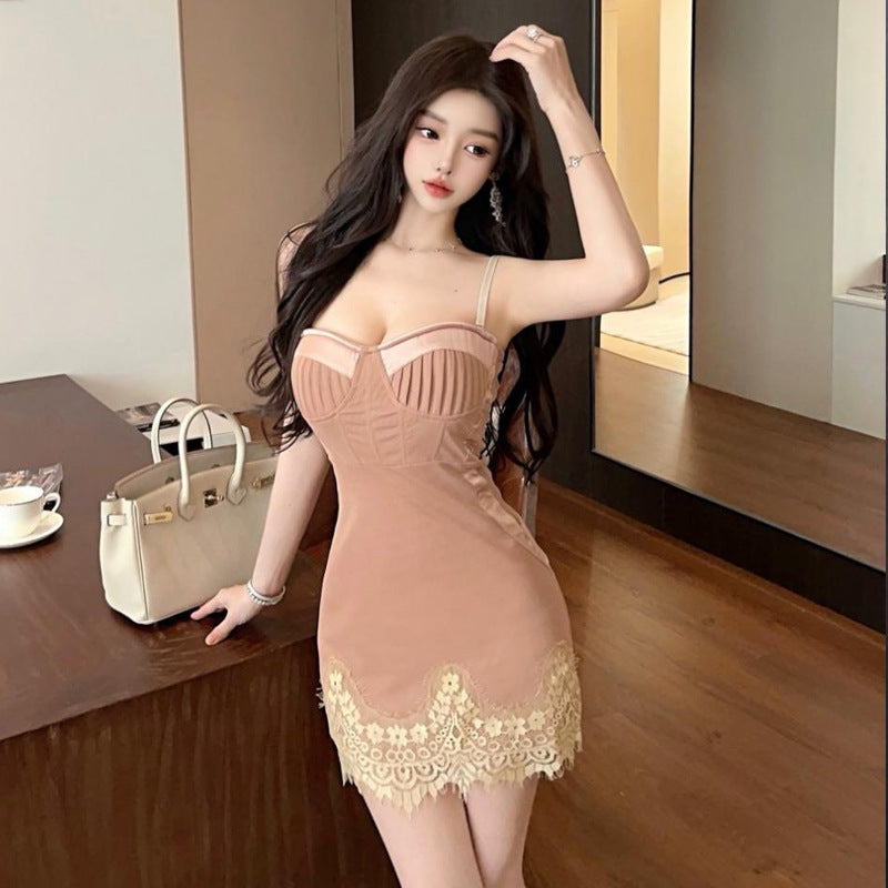 WOLFF | Spaghetti-Träger Bustier Meerjungfrau Bodycon Kleid