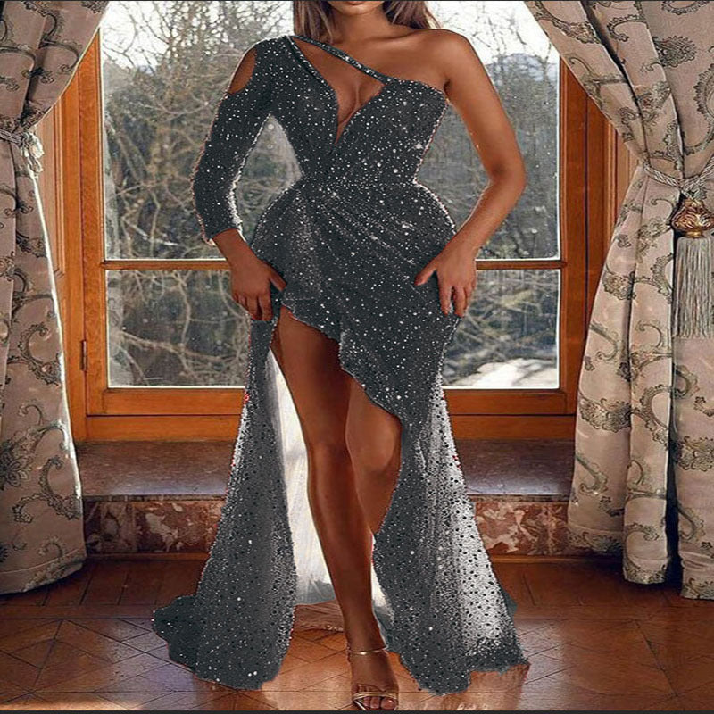 WOLFF | Ein-Schulter Party Bodycon Rockkleid