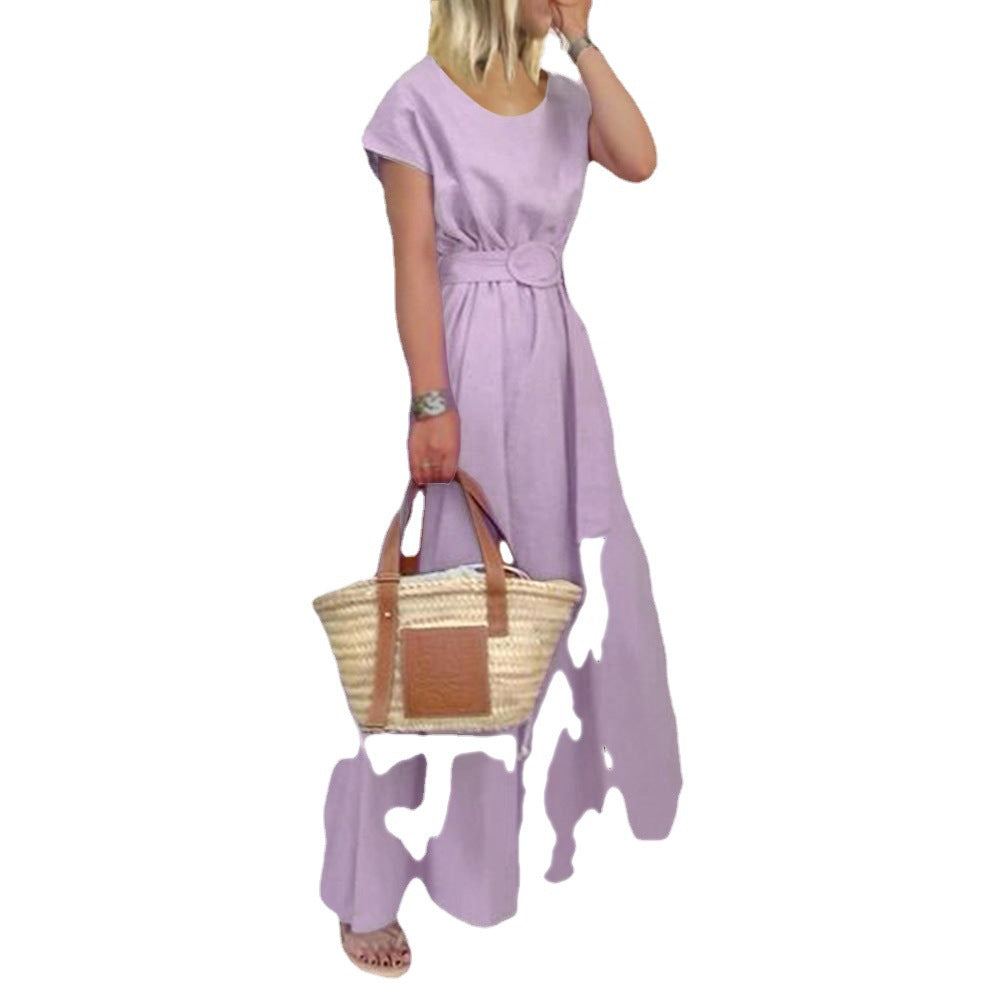WOLFF | Gürtel-Swing-Maxi-Kleid mit Plus-Size-Option