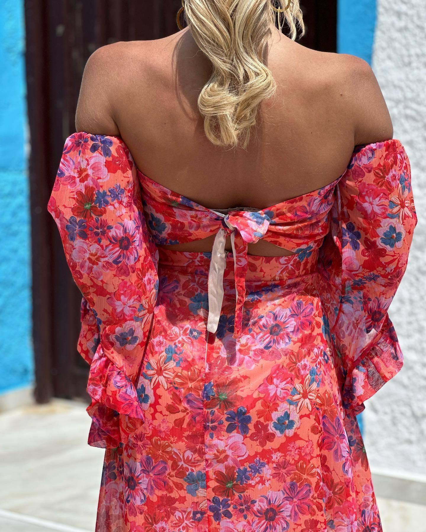 WOLFF | Bedrucktes Strapless Elegantes Kleid für Besondere Anlässe