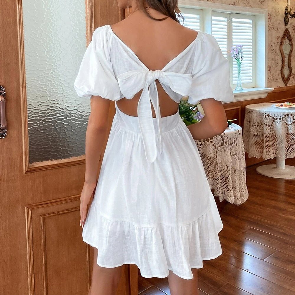 WOLFF | Elegantes Herz-Ausschnitt Rückenfreies Langkleid