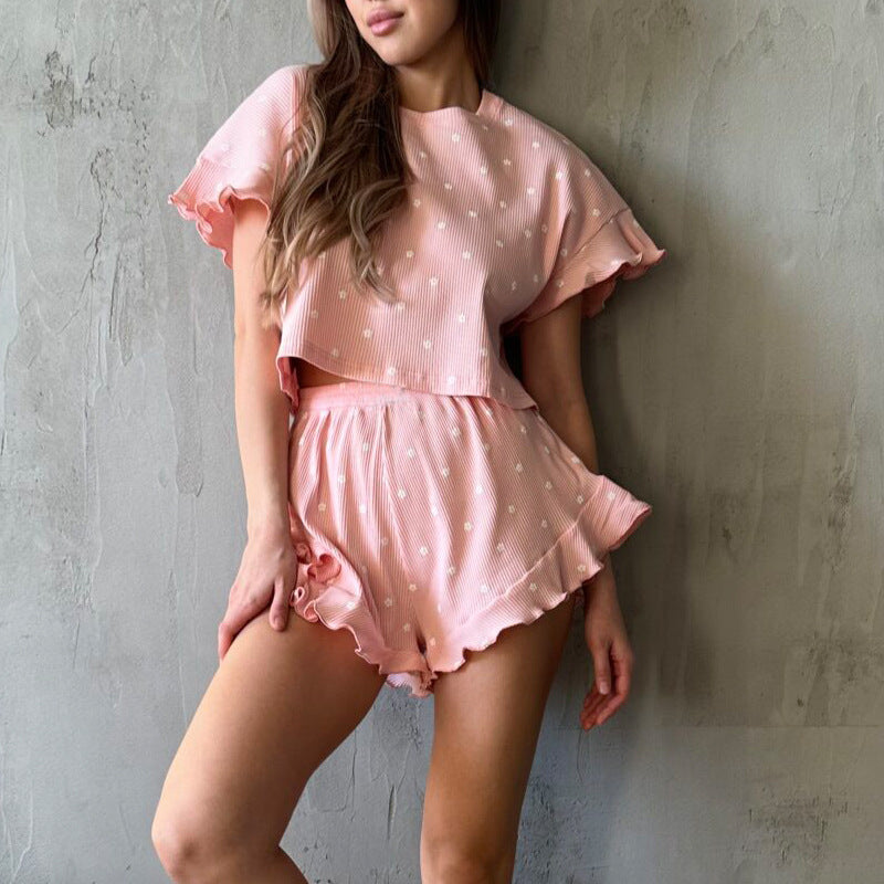 WOLFF | Rüsch Kurzarm Rundhals Shorts Set