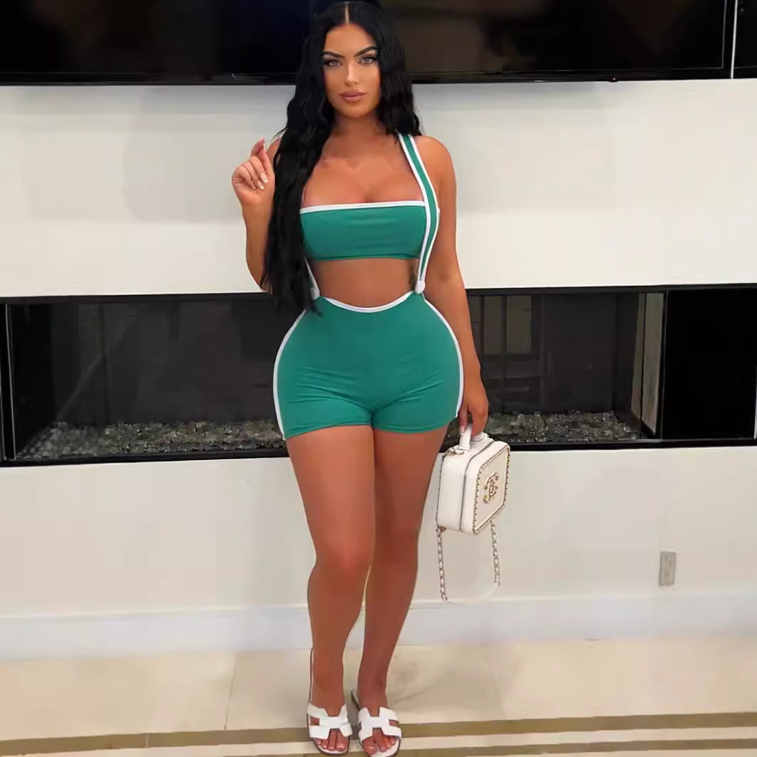 WOLFF | Trägerloser Shorts-Jumpsuit-Set