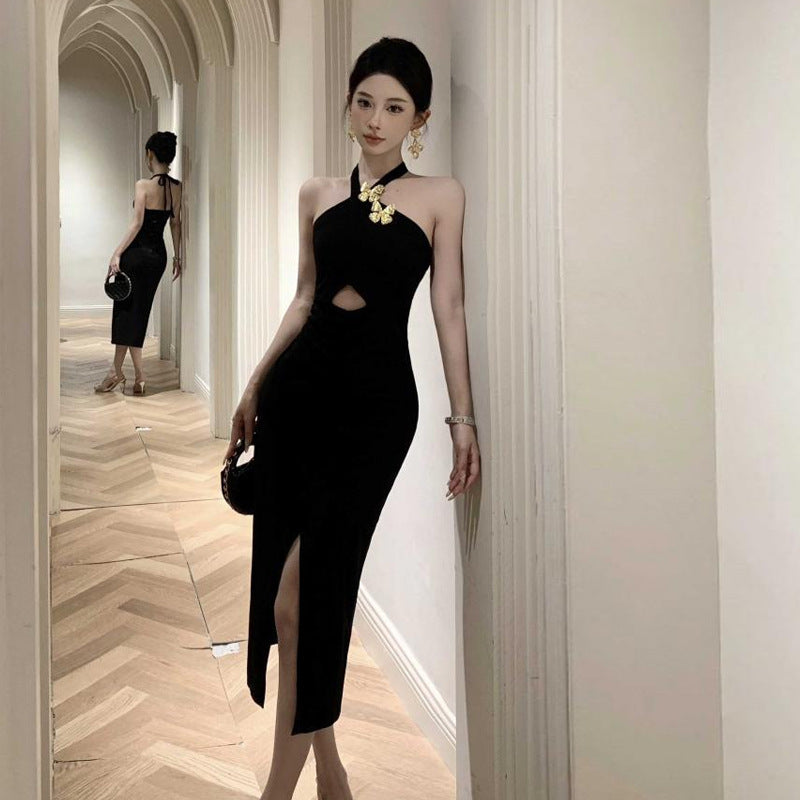 WOLFF | Elegantes Halter-Spicy-Spaltkleid