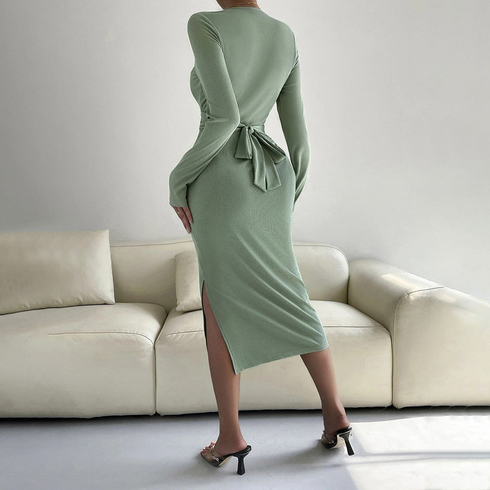 WOLFF | Langärmliges Bodycon-Midi-Kleid