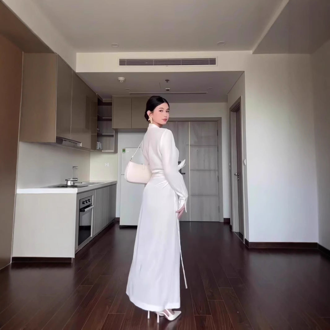 WOLFF | Einfarbiges Hemd Hohe Taille Kleid für Mode