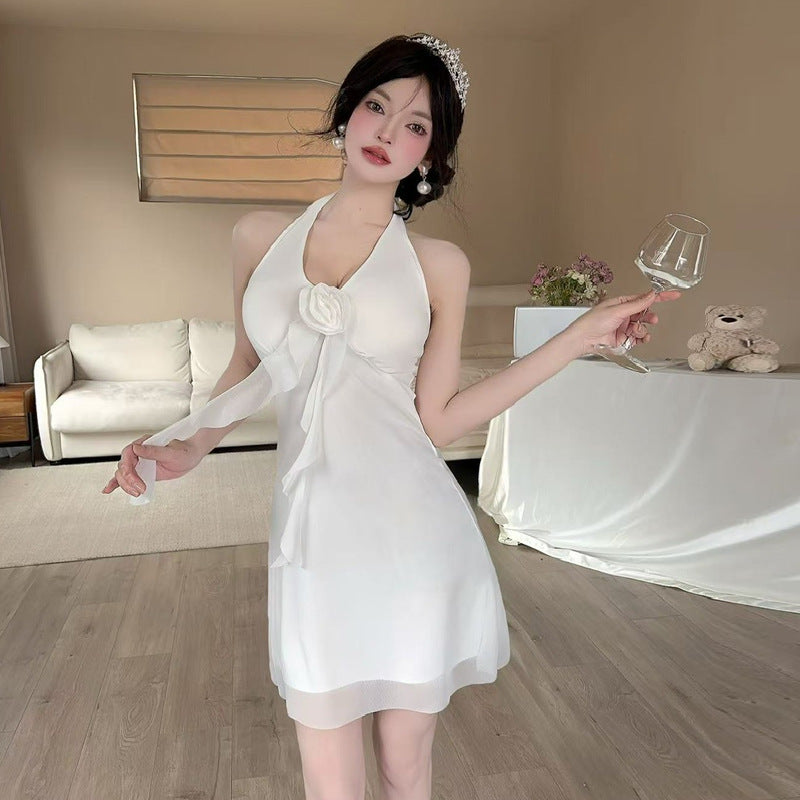 WOLFF | Halter Fransen Kurz Camisole Kleid