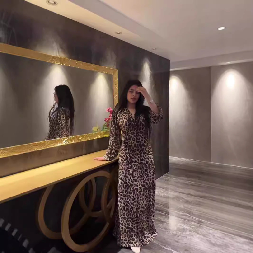 1V-Neck Slit Sexy Long Dress