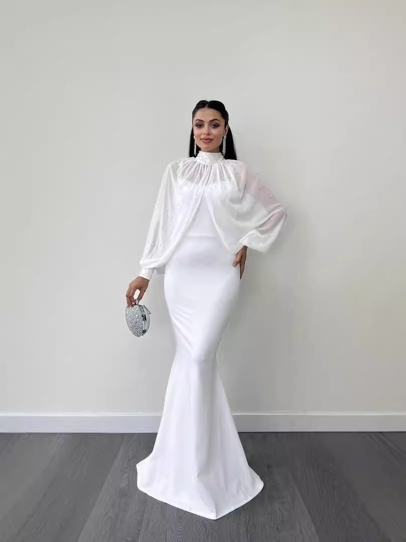 WOLFF | Top-Träger Slim-Fit Fischschwanzkleid-Set für Eleganz