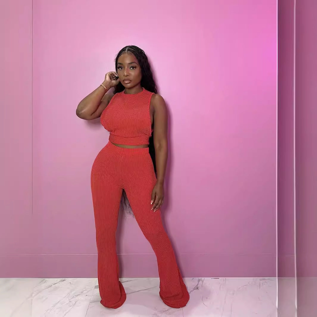 WOLFF | Ärmelloses Tanktop Lange Hosen Set