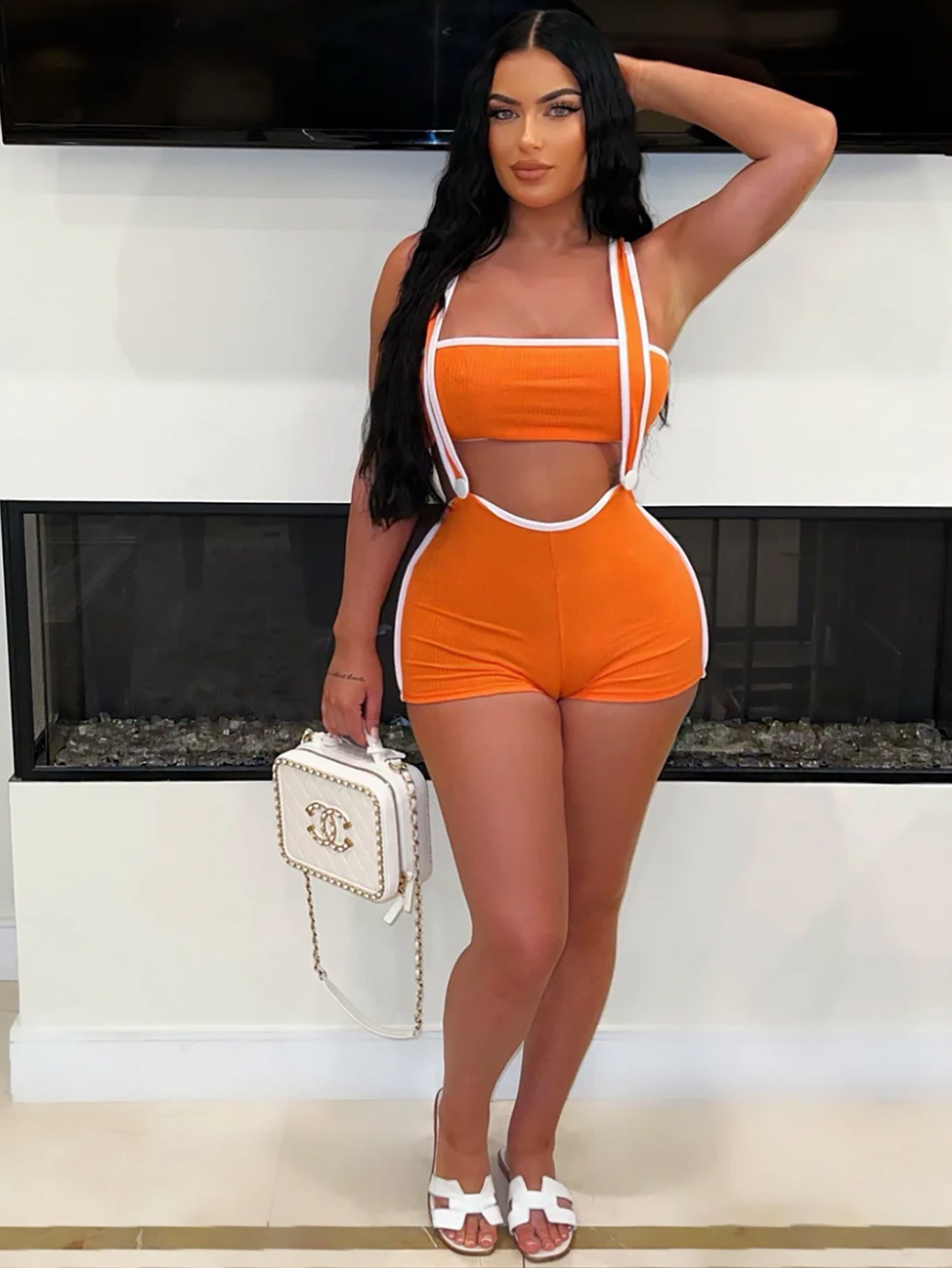 WOLFF | Trägerloser Shorts-Jumpsuit-Set