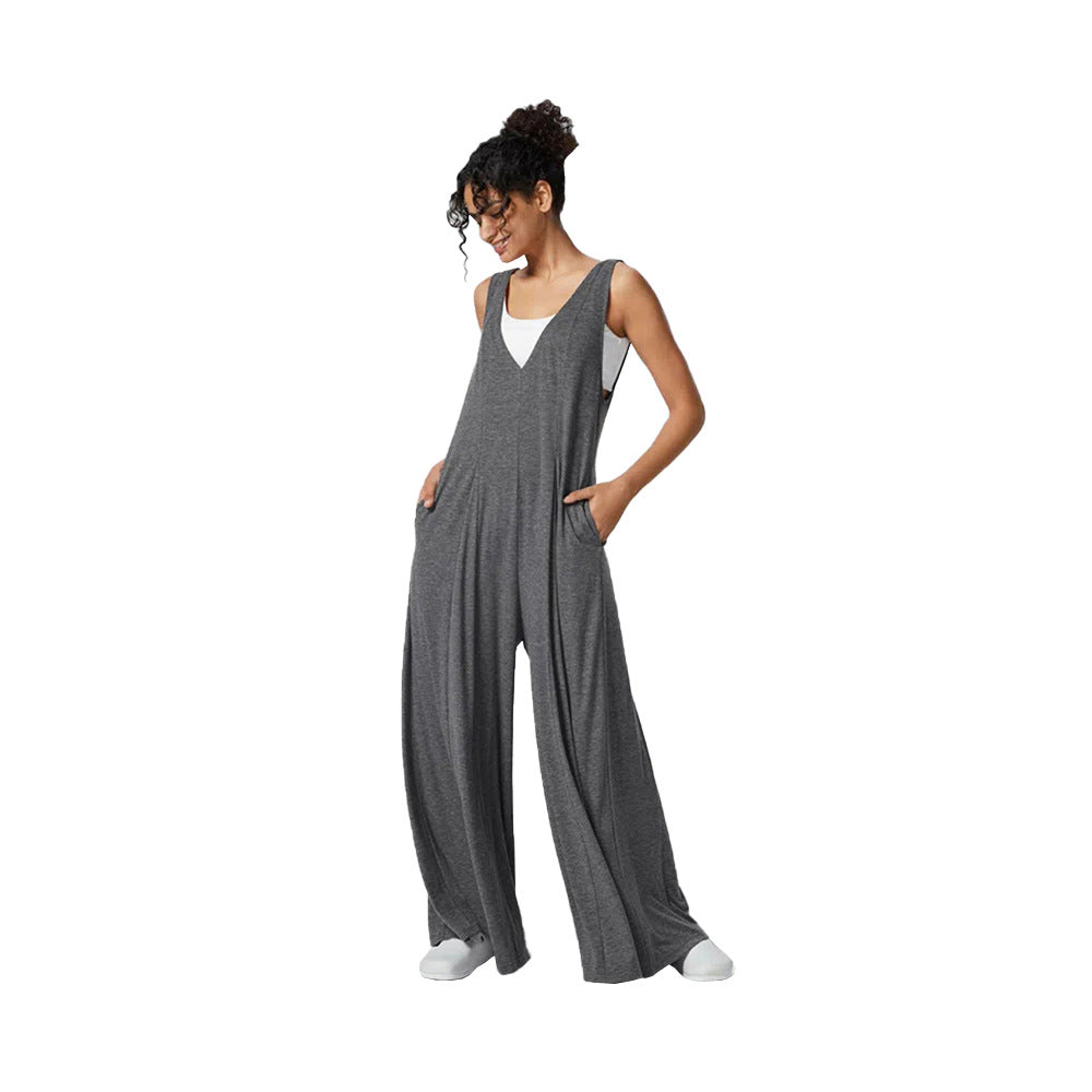 WOLFF | Lazy Deep V Schlankmachend Breite Bein Overall