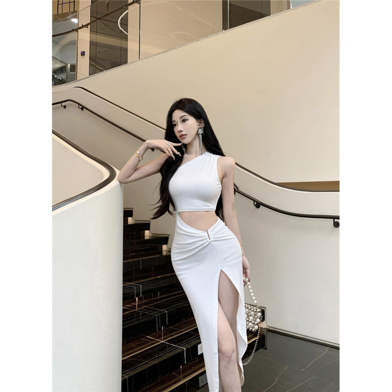 WOLFF | Schulter-betontes Temperament Slimming Kleid