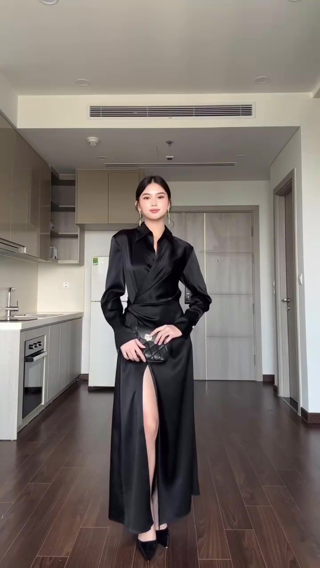 WOLFF | Einfarbiges Hemd Hohe Taille Kleid für Mode