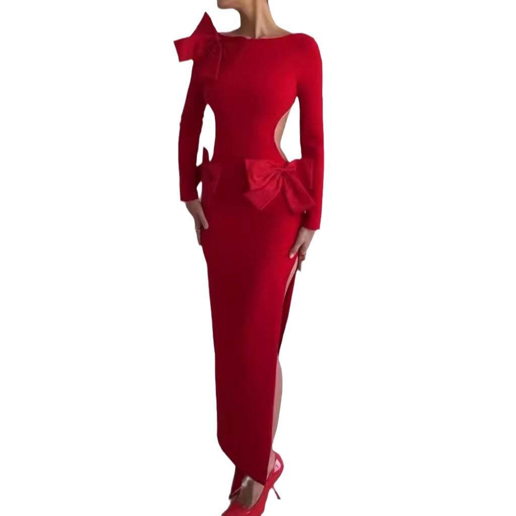 WOLFF | Elegantes einfarbiges Schleifendress
