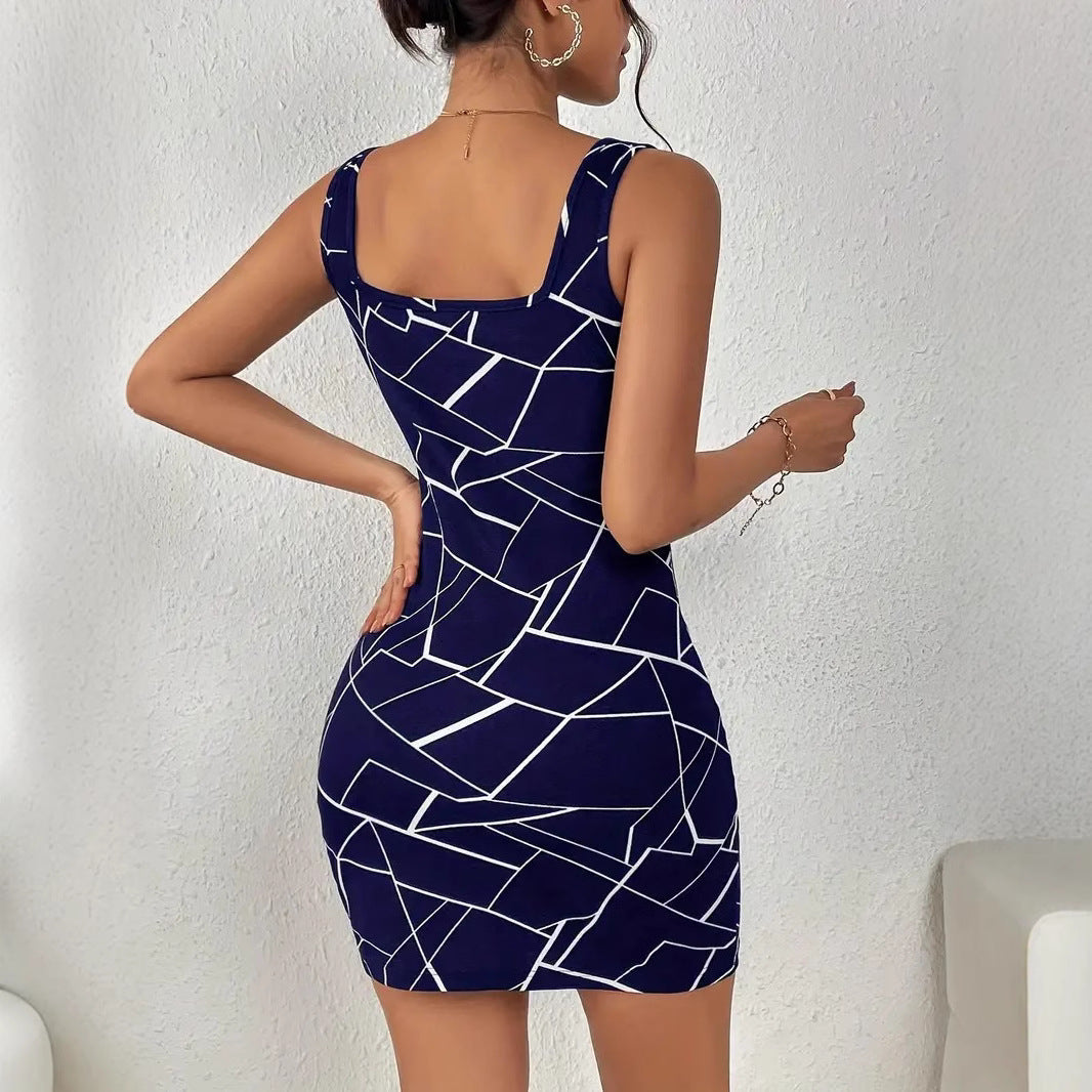 WOLFF | Schick Bedrucktes Slim Fit Kleid