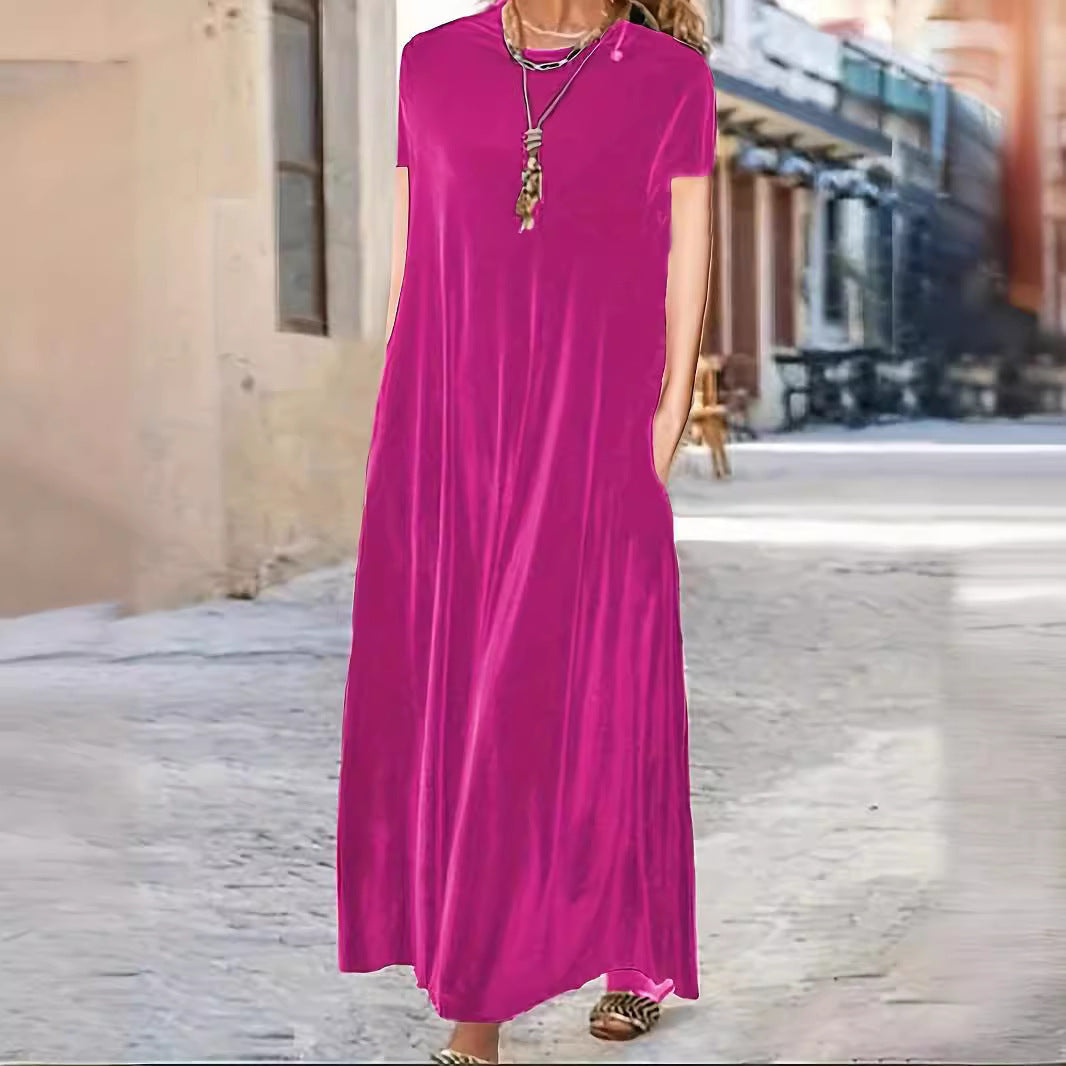 WOLFF | Slimming Temperament Rundhalslanges Kleid
