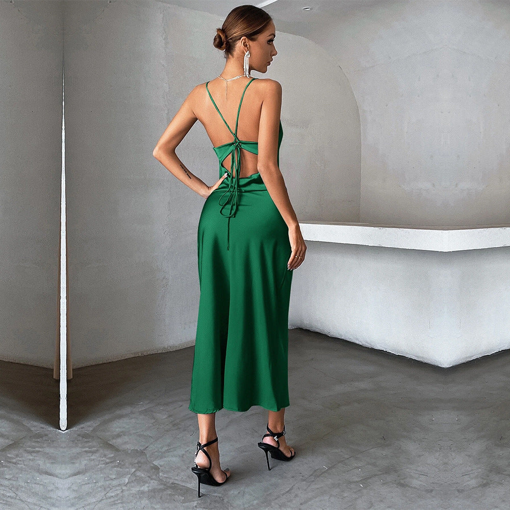 WOLFF | Satin-Party-Camisole-Kleid