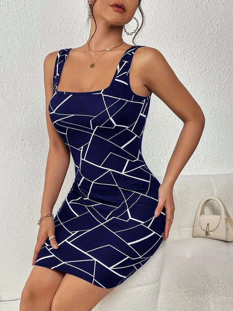 WOLFF | Schick Bedrucktes Slim Fit Kleid