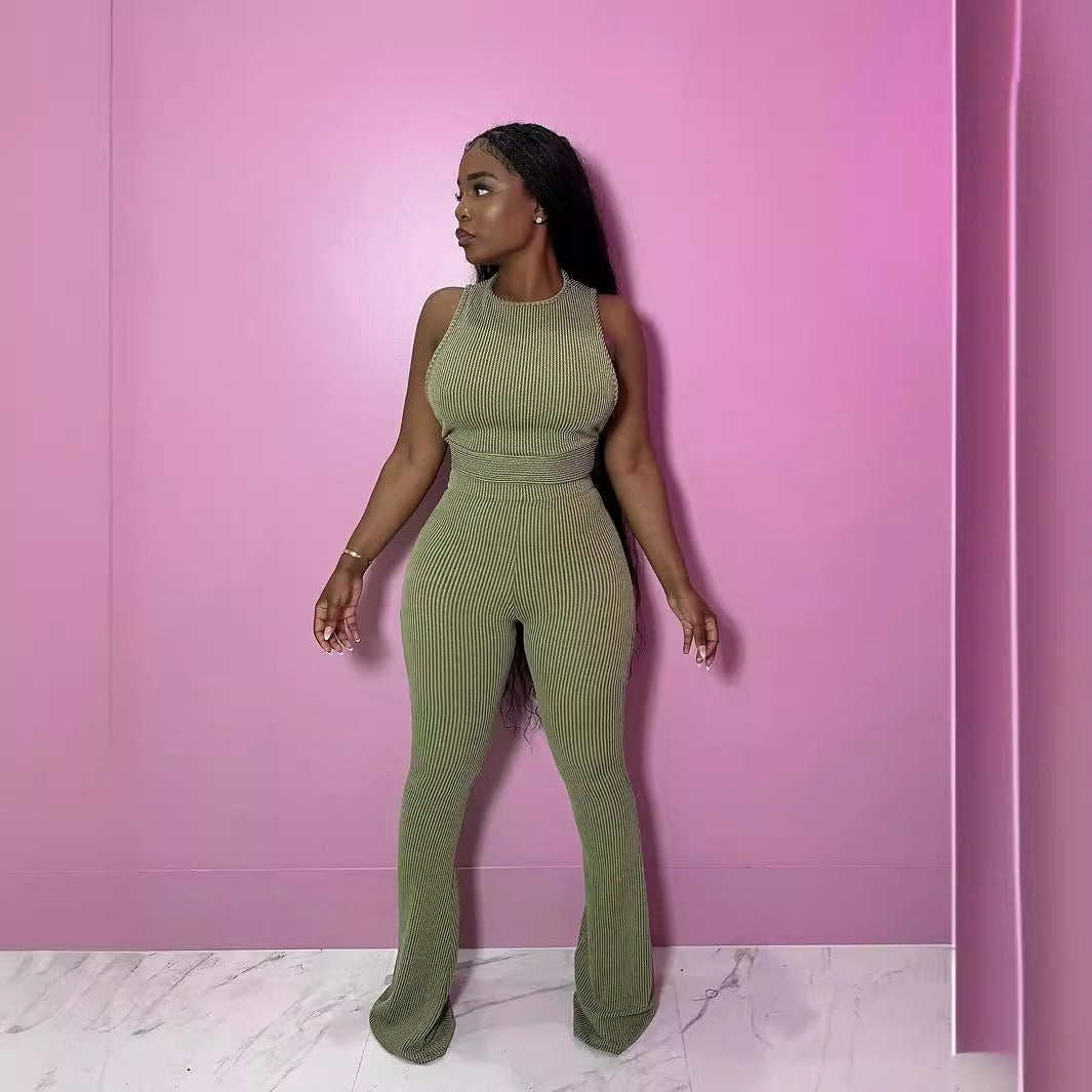 WOLFF | Ärmelloses Tanktop Lange Hosen Set