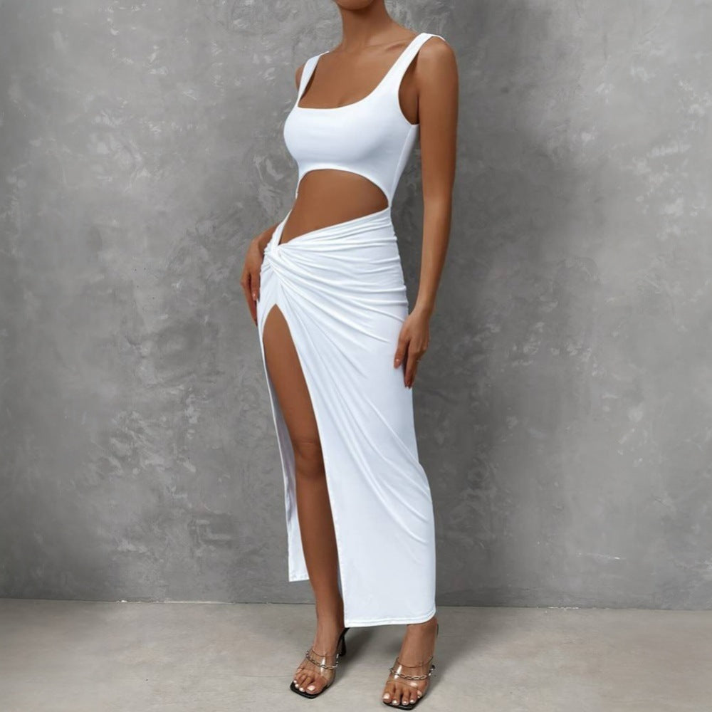 WOLFF | Vielseitiges Slim Hollow Mid-Length Kleid