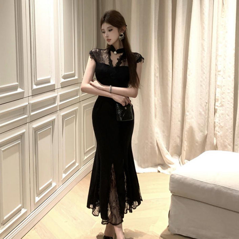 WOLFF | Spitzen-Waist-Slimming-Meerjungfrau-Kleid