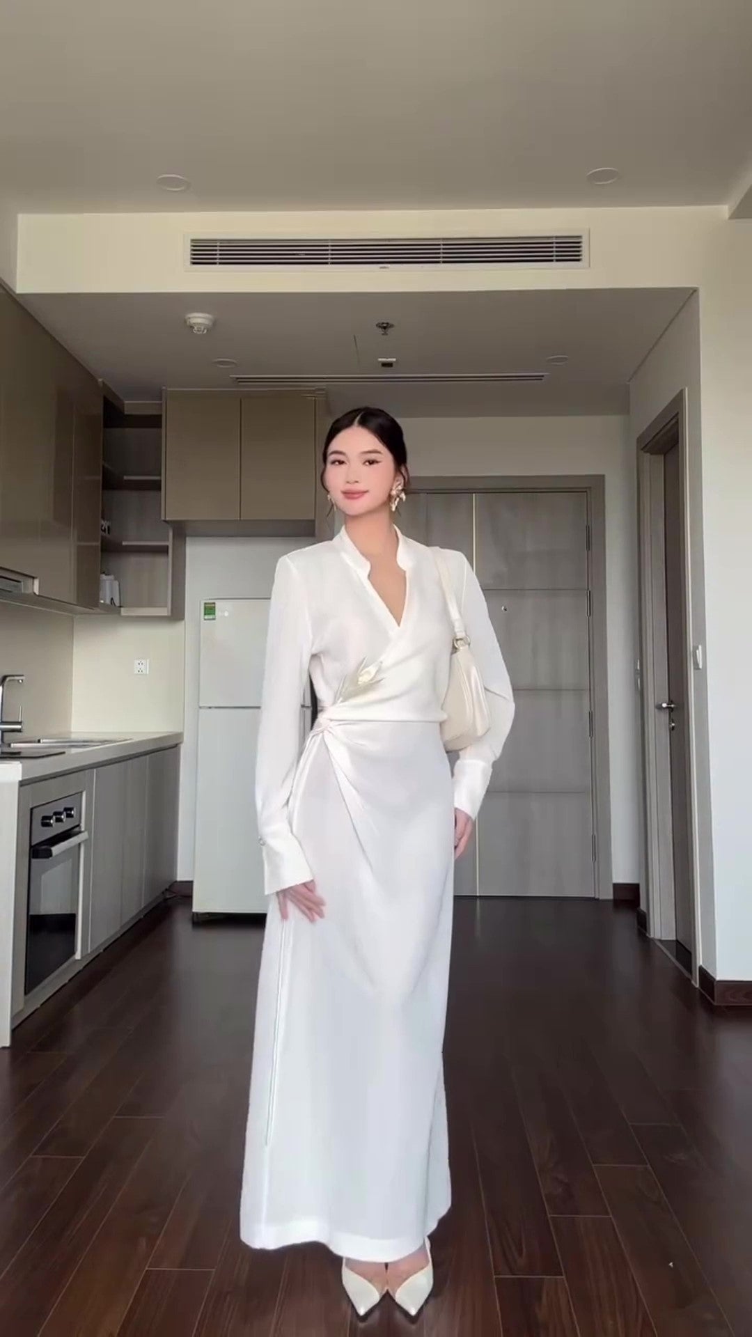 WOLFF | Einfarbiges Hemd Hohe Taille Kleid für Mode
