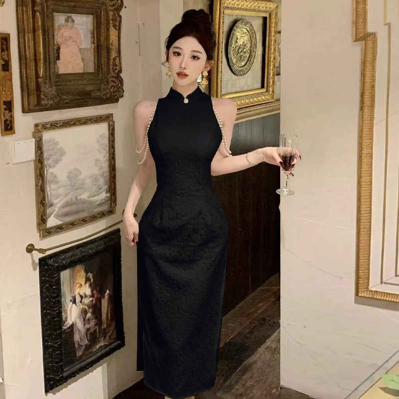 WOLFF | Cheongsam Bodycon Spitze Kette Kleid