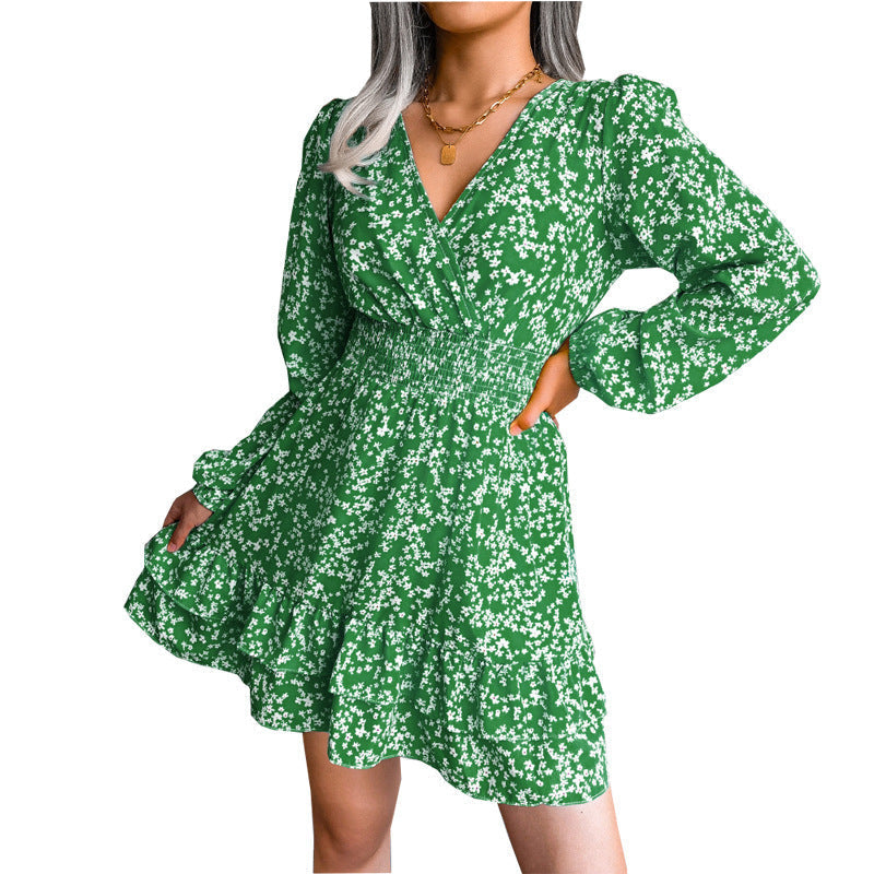 WOLFF | Träger Floral Chiffon Sommerkleid