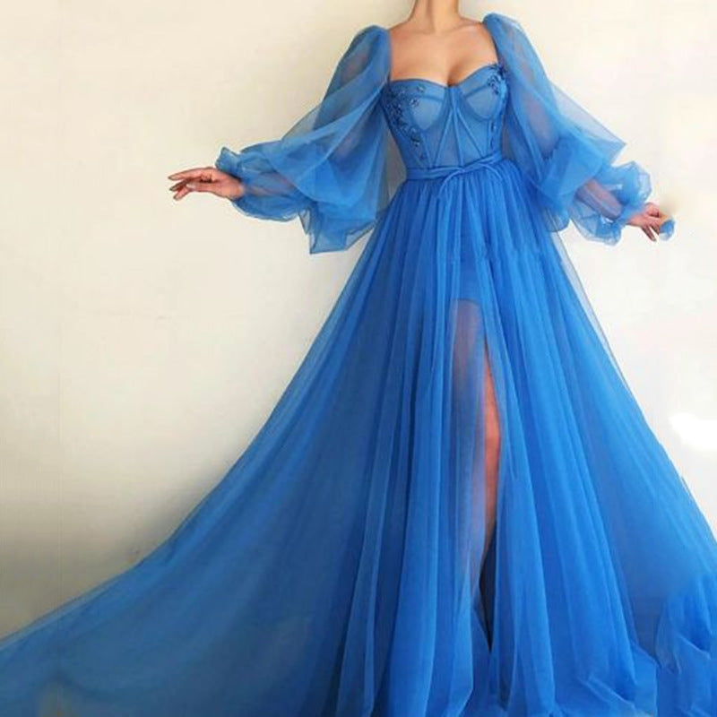 WOLFF | Mesh Split große Rock Hochzeitsabendkleid