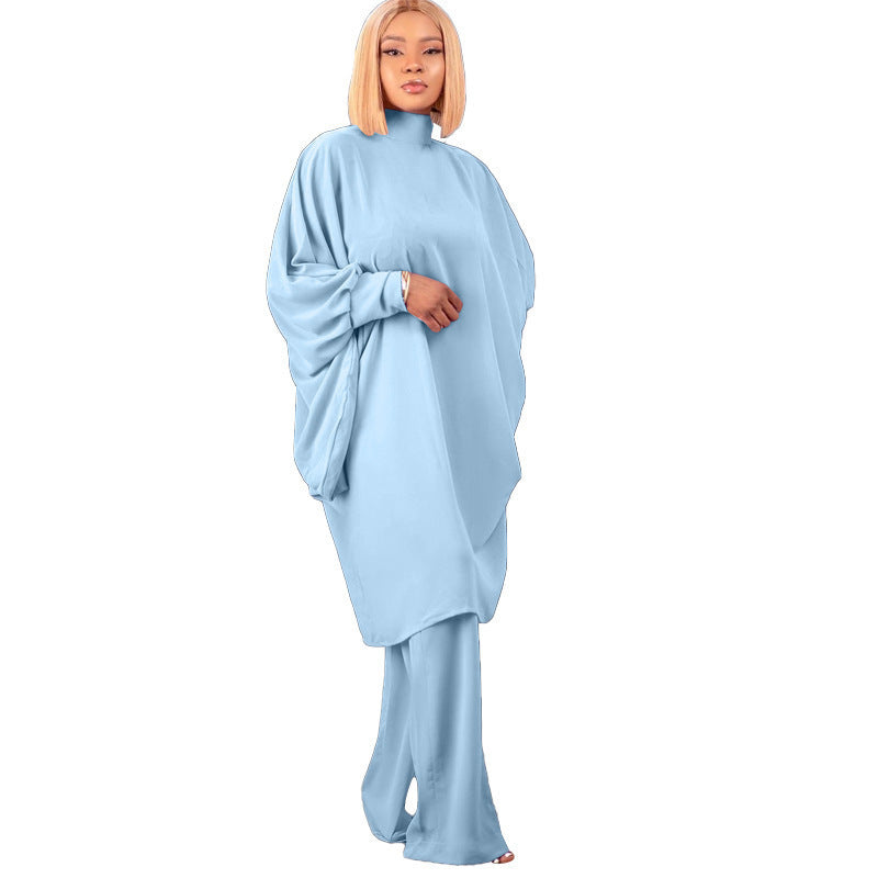 WOLFF | Fashion Schnürung Batwing Lockerer Ärmel Hosen Set