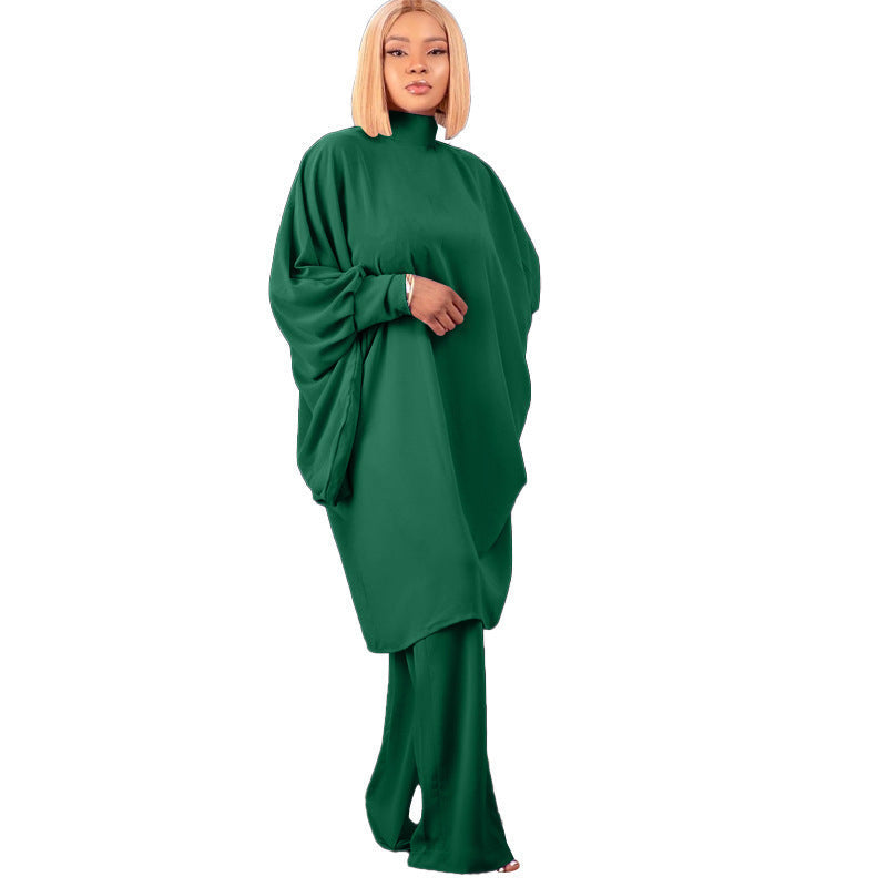 WOLFF | Fashion Schnürung Batwing Lockerer Ärmel Hosen Set