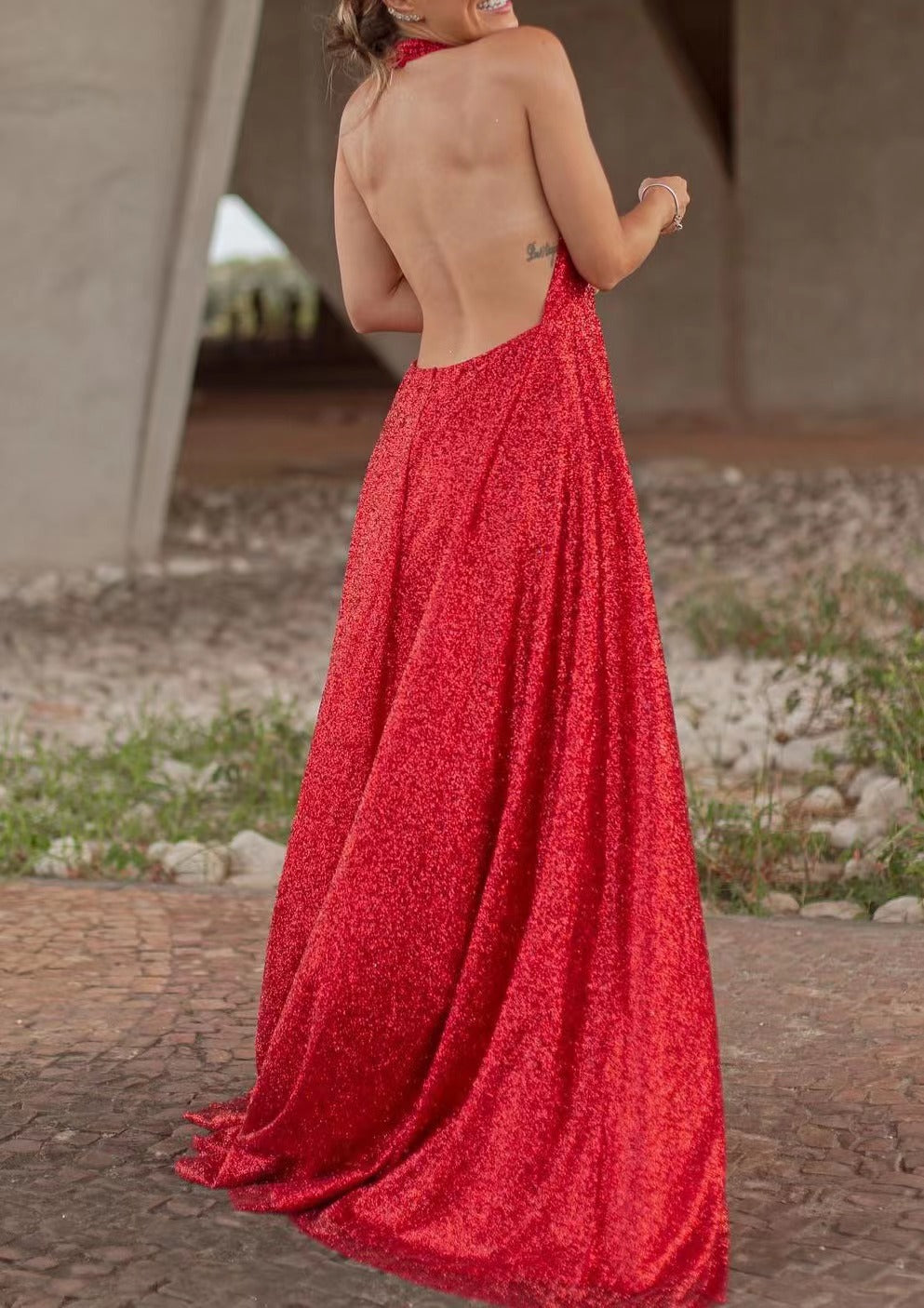 WOLFF | Luxuriöses Performance Lange Abendkleid