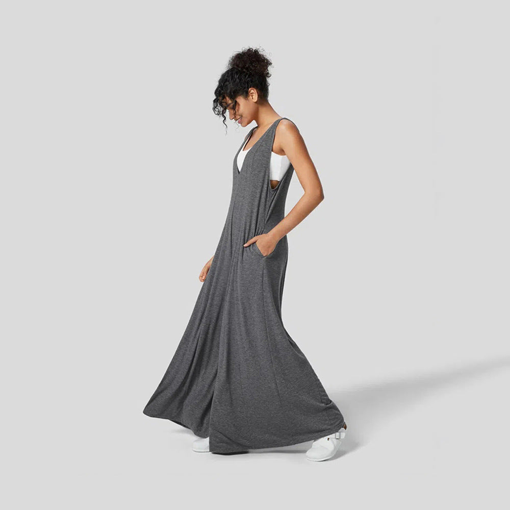 WOLFF | Lazy Deep V Schlankmachend Breite Bein Overall