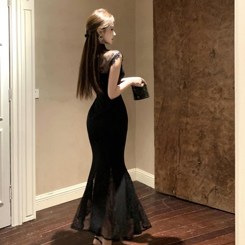 WOLFF | Spitzen-Waist-Slimming-Meerjungfrau-Kleid