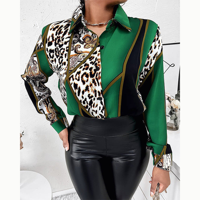 WOLFF | Digitaldruck Button Shirt Top