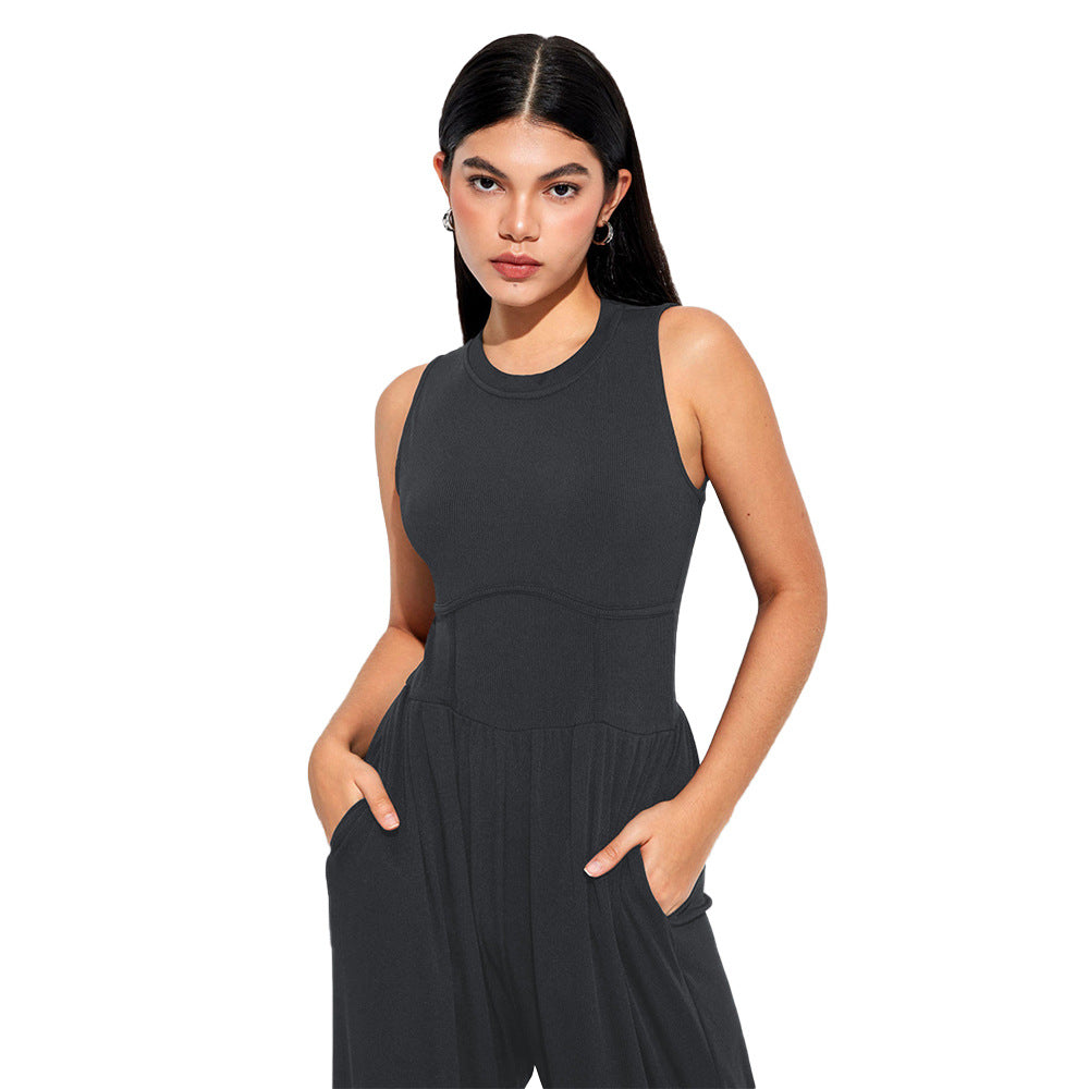 WOLFF | Taillen-Seitenteil-Knochen-schlanker Strick-Overall