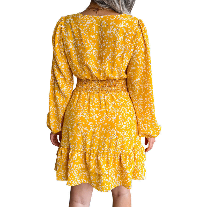 WOLFF | Träger Floral Chiffon Sommerkleid