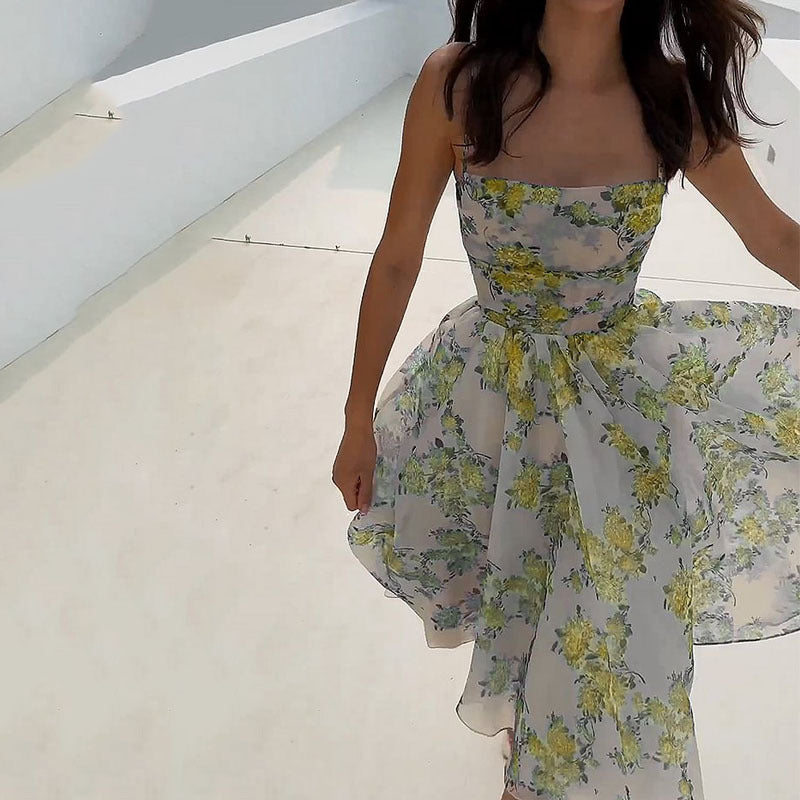 WOLFF | Elegantes Trägerdruck Hochwertiges Kleid