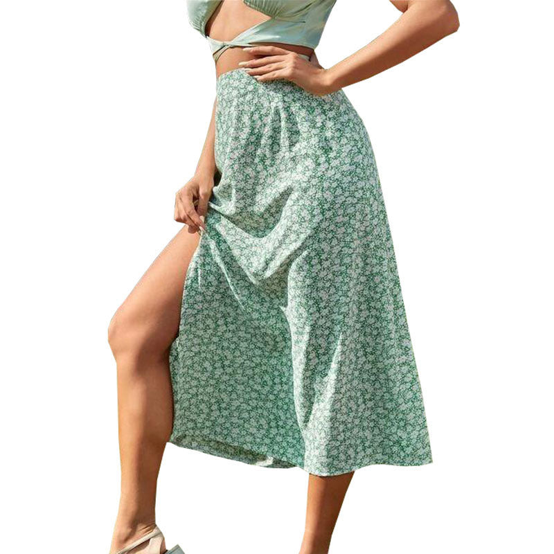 1Slit A-Line Bodycon Mid-Rise Long Skirt