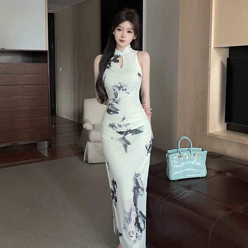 WOLFF | Hochschlitz Verbesserte Cheongsam Bodycon Kleid