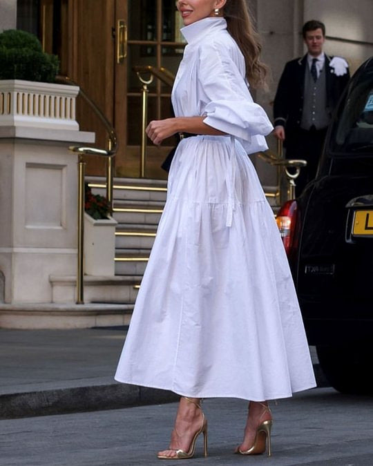 WOLFF | Langarm Freizeit Mittel-Länge Kleid