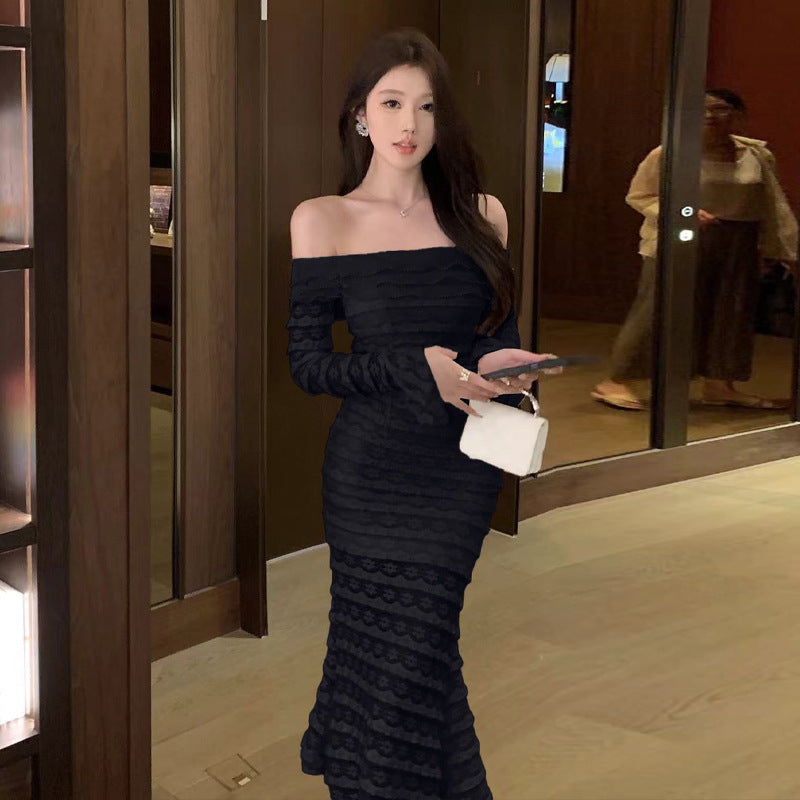 WOLFF | Spitzenrüschentraum Long Dress