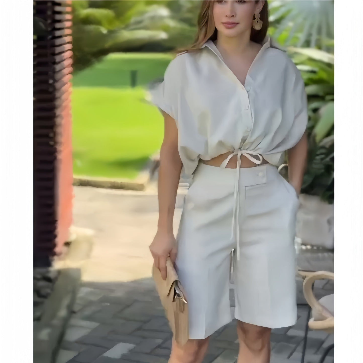 WOLFF | Locker Shirt Lässige Shorts Zwei-Teile Set