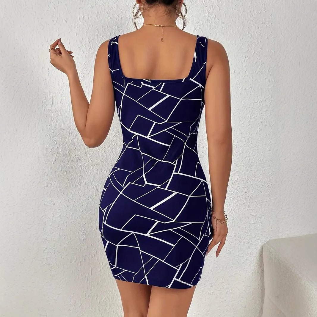 WOLFF | Schick Bedrucktes Slim Fit Kleid
